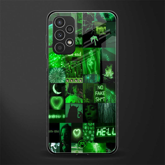 black green aesthetic collage back phone cover | glass case for samsung galaxy a13 4g