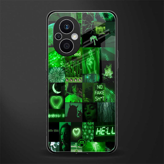black green aesthetic collage back phone cover | glass case for oppo f21 pro 5g