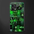 black green aesthetic collage back phone cover | glass case for oppo f21 pro 4g