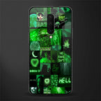 black green aesthetic collage glass case for oneplus 7 pro image