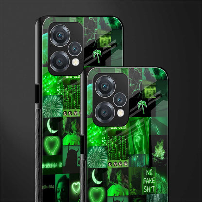black green aesthetic collage back phone cover | glass case for oneplus nord ce 2 lite 5g