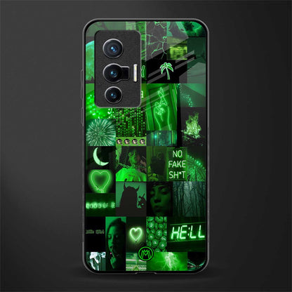 black green aesthetic collage glass case for vivo x70 image