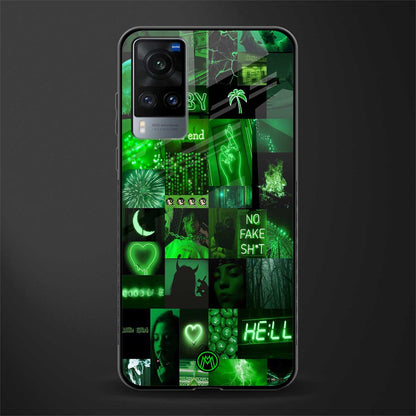 black green aesthetic collage glass case for vivo x60 image