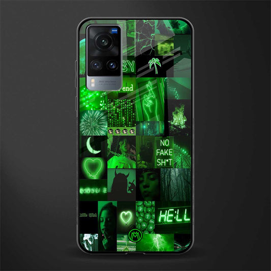 black green aesthetic collage glass case for vivo x60 image