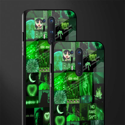 black green aesthetic collage glass case for oneplus 8 pro image-2