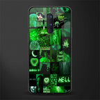 black green aesthetic collage glass case for oneplus 8 pro image