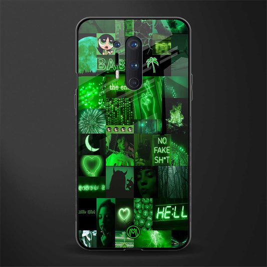black green aesthetic collage glass case for oneplus 8 pro image