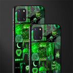 black green aesthetic collage glass case for samsung galaxy note 10 lite image-2