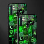 black green aesthetic collage glass case for samsung a21 image-2