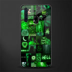 black green aesthetic collage glass case for samsung a21 image