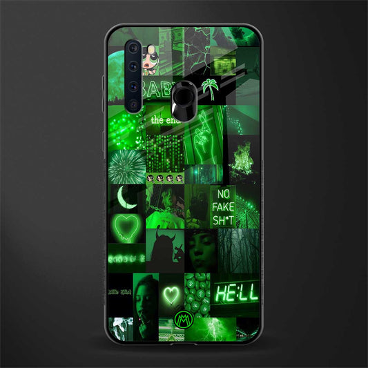 black green aesthetic collage glass case for samsung a21 image