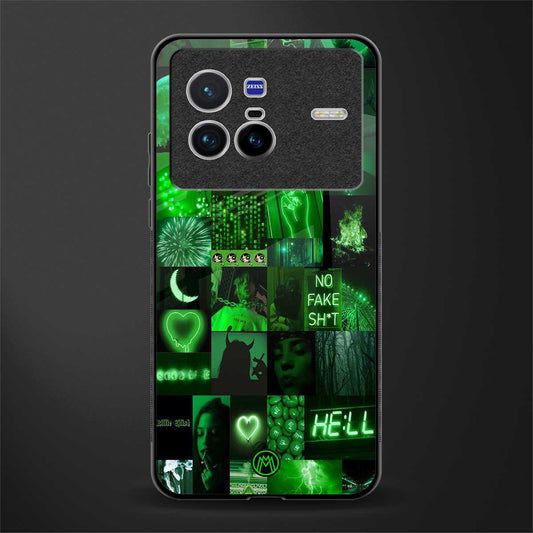 black green aesthetic collage glass case for vivo x80 image
