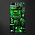 black green aesthetic collage glass case for iphone 7 plus image
