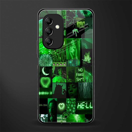 black green aesthetic collage back phone cover | glass case for samsung galaxy a14 5g
