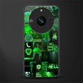 black green aesthetic collage back phone cover | glass case for realme 11 pro 5g