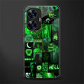 black green aesthetic collage back phone cover | glass case for realme c55