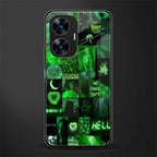 black green aesthetic collage back phone cover | glass case for realme c55
