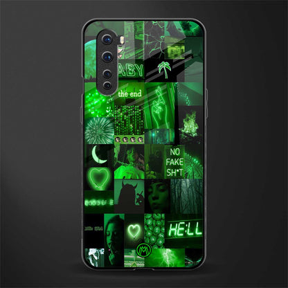 black green aesthetic collage glass case for oneplus nord ac2001 image