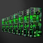 black green aesthetic collage glass case for oppo a54 image-3