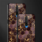 black maroon tile marble glass case for poco x2 image-2