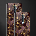 black maroon tile marble glass case for oppo reno 2f image-2