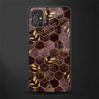black maroon tile marble glass case for samsung galaxy m51 image
