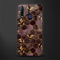black maroon tile marble glass case for vivo z1 pro image