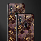 black maroon tile marble glass case for vivo v15 image-2