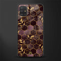 black maroon tile marble glass case for samsung galaxy a51 image
