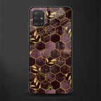black maroon tile marble glass case for samsung galaxy a51 image