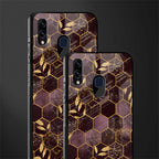 black maroon tile marble glass case for samsung galaxy m10s image-2
