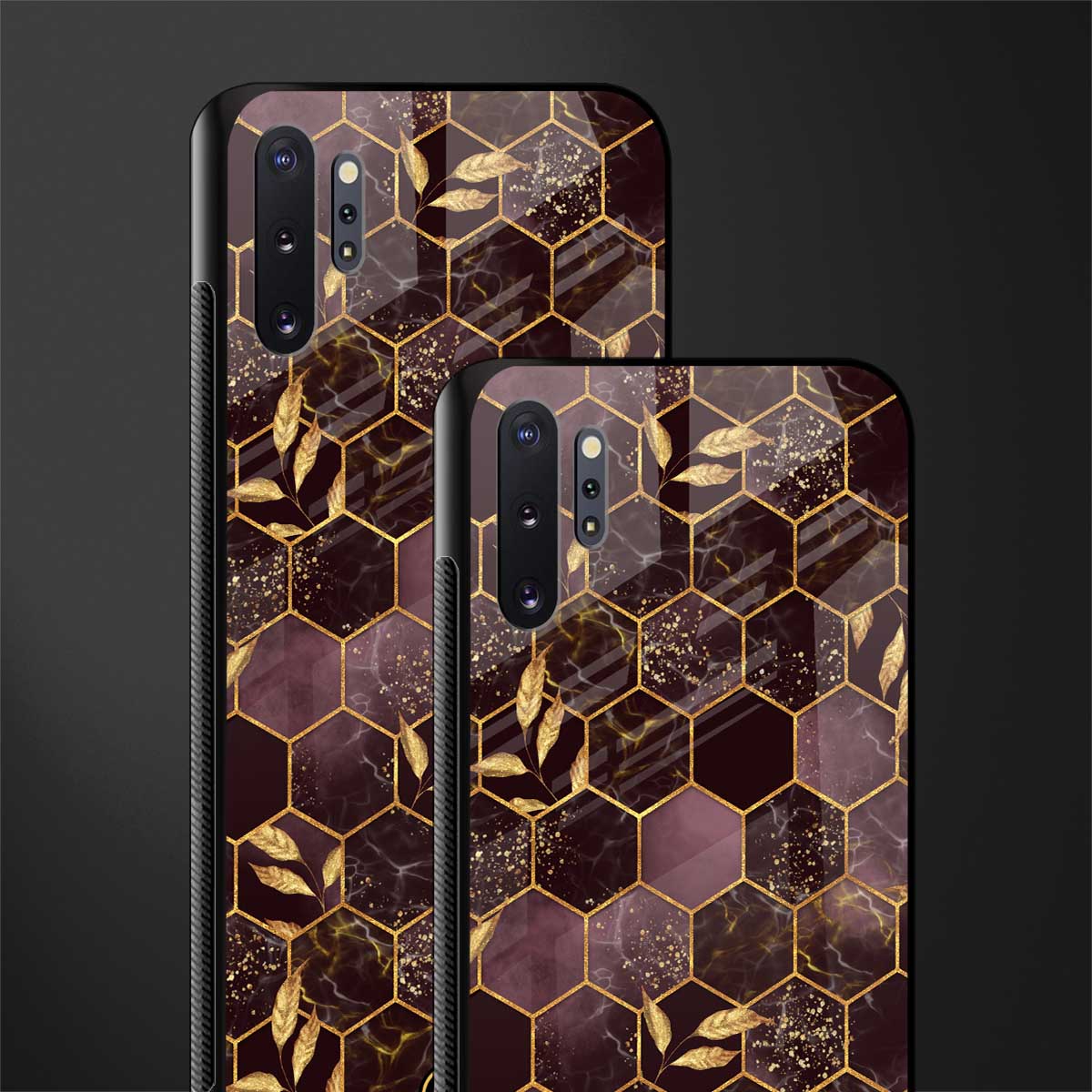 black maroon tile marble glass case for samsung galaxy note 10 plus image-2