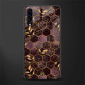black maroon tile marble glass case for samsung galaxy a70s image