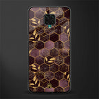 black maroon tile marble glass case for redmi note 9 pro image