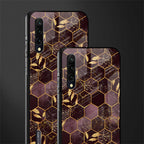black maroon tile marble glass case for mi a3 redmi a3 image-2
