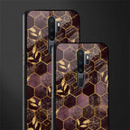 black maroon tile marble glass case for oppo a9 2020 image-2