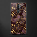 black maroon tile marble glass case for oppo a5 2020 image