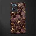 black maroon tile marble glass case for oppo reno7 pro 5g image