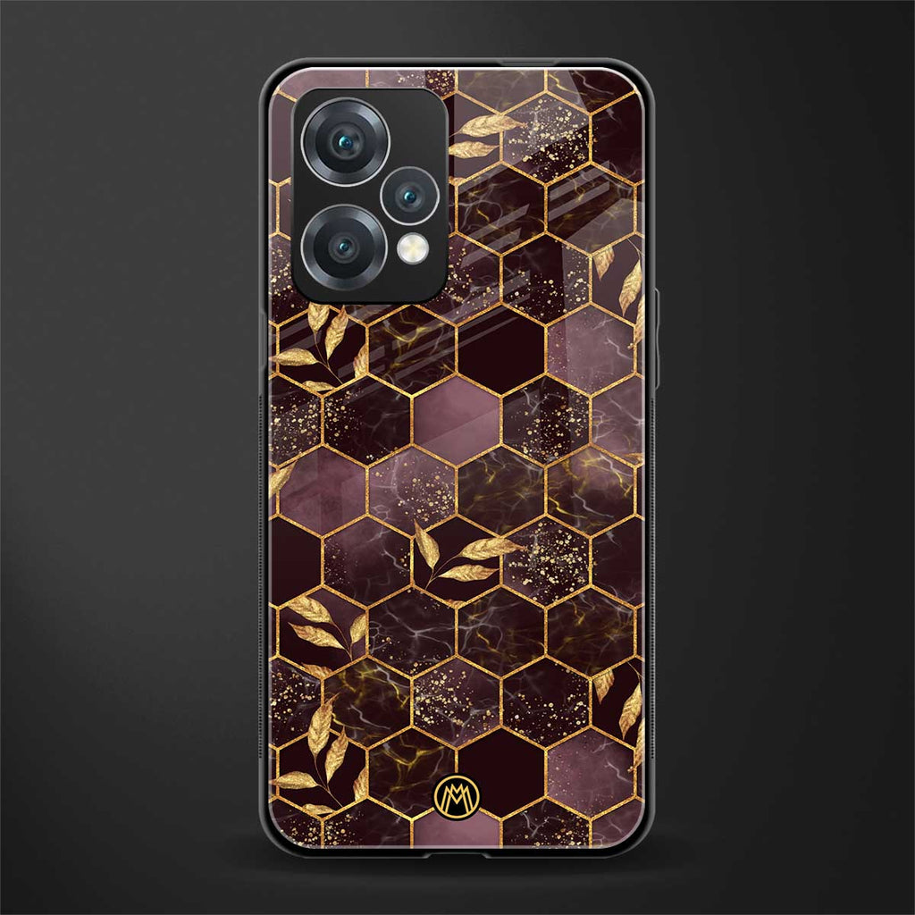 black maroon tile marble back phone cover | glass case for realme 9 pro 5g