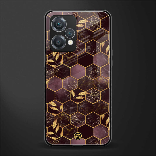 black maroon tile marble back phone cover | glass case for realme 9 pro 5g