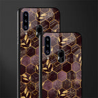 black maroon tile marble glass case for samsung galaxy a20s image-2