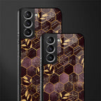 black maroon tile marble glass case for samsung galaxy s22 plus 5g image-2