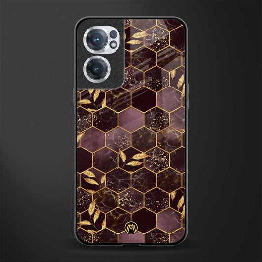 black maroon tile marble glass case for oneplus nord ce 2 5g image