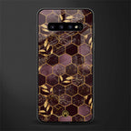 black maroon tile marble glass case for samsung galaxy s10 image