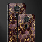 black maroon tile marble glass case for redmi note 9 image-2