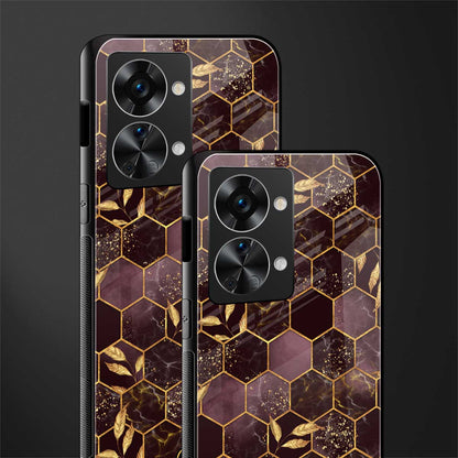 black maroon tile marble glass case for phone case | glass case for oneplus nord 2t 5g