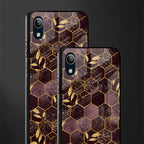 black maroon tile marble glass case for vivo y91i image-2