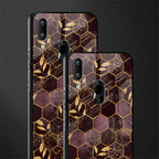 black maroon tile marble glass case for vivo y95 image-2