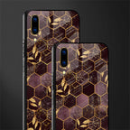 black maroon tile marble glass case for vivo v11 pro image-2