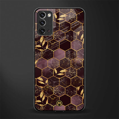 black maroon tile marble glass case for samsung galaxy note 20 image